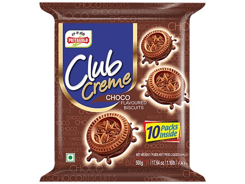 Priyagold Classic Creme Sandwich Biscuits - Choco, 350 g