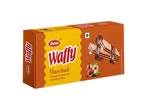 Dukes  Waffy Hazelnut Flavoured Creamy & Crunchy Wafers, 50 g