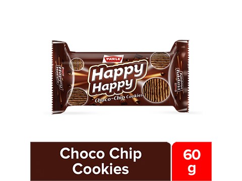 Parle Happy Happy Choco-Chip Cookies, 60 g