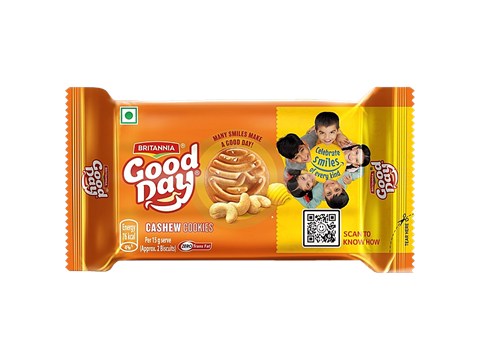 Britannia Good Day Cashew Cookies - Crunchy, Zero Trans Fat, Ready To Eat, 200 g