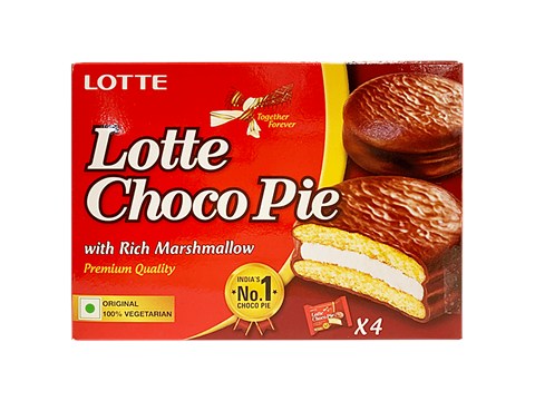 Lotte Choco Pie - With Rich Marshmallow, Original, Soft, Sweet & Savoury, 28 g