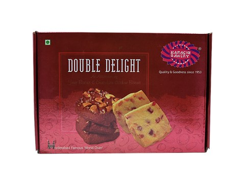 Karachi Bakery Double Delight - Chocolate, Cashew & Fruits Biscuits, 400 g