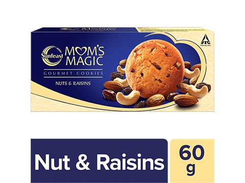 Sunfeast Moms Magic Biscuits - Nuts & Raisins, 60 g