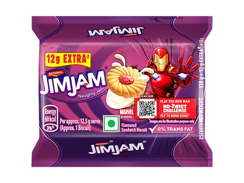 Britannia Jimjam Naughty Jam Biscuit, 150 g