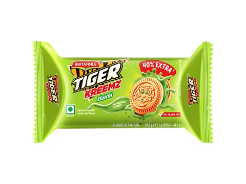 Britannia Tiger Kreemz - Elaichi Biscuits, 42.3 g