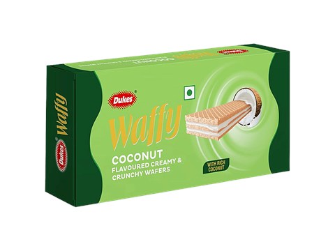 Dukes  Waffy - Coconut Flavoured Creamy & Crunchy Wafers, 55 g