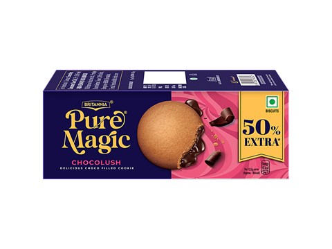 Britannia Pure Magic Chocolush- Delicious Choco Filled Cookie, 69 g