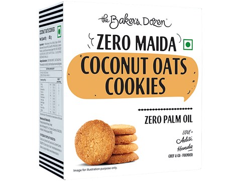 The Baker's Dozen Zero Maida Coconut Oats Cookies, 80 g