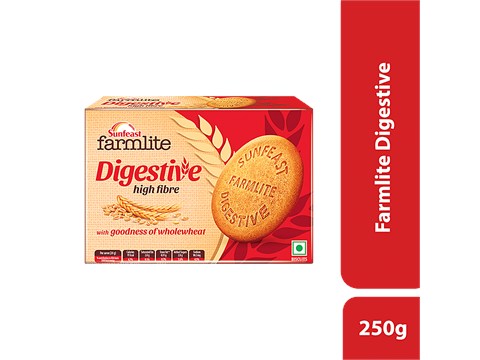 Sunfeast Farmlite - Digestive Biscuit, High Fibre, Low Calories, With Goodness Of Wheat, 250 g