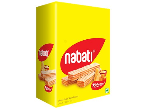 Nabati Richeese Cheese Cream Wafer Biscuits - Crunchy, Crispy, Rich In Vitamin A, 13 g