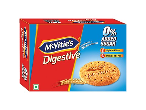 McVitie's Digestive High Fibre Biscuits - Zero Added Sugar For Calorie Conscious, 300 g