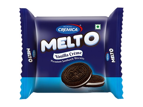 Cremica Melto Vanilla Creme Premium Sandwich Biscuit - Rich & Creamy, 300 g