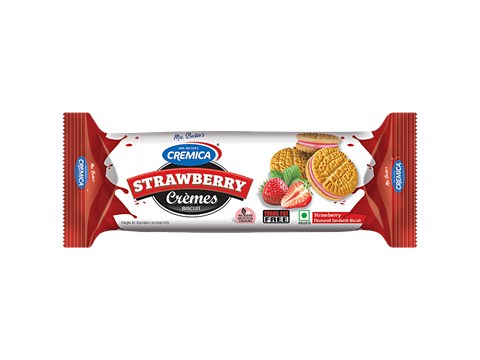 Cremica Strawberry Creme Biscuits, 138 g