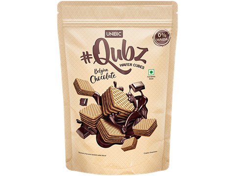 Unibic Qubz Belgian Chocolate Wafer Cubes, 120 g