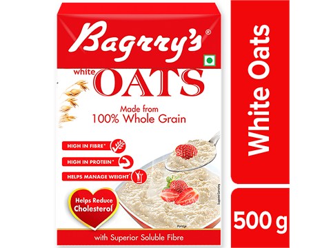 Bagrry's White Oats - With Whole Grains, 500 g