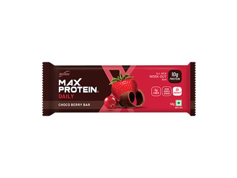 RiteBite Max Protein Choco Berry 10g Protein Bar, 50 g