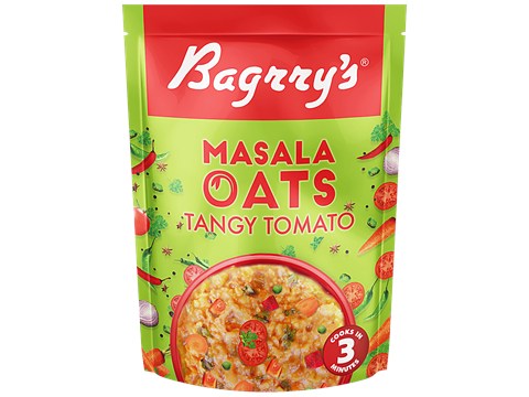 Bagrry's Masala Oats - Tangy Tomato, High In Fibre & Protein, Ready In 3 Minutes, 500 g