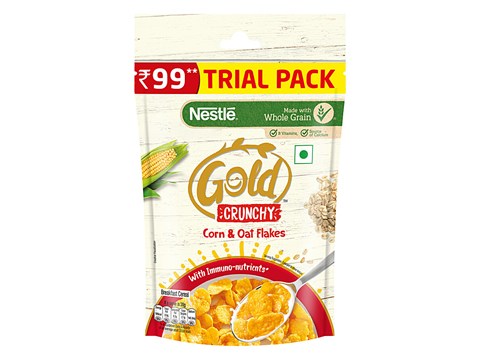 Nestle Gold Crunchy Oats & Cornflakes With Immuno-Nutrients, Wholegrain, Breakfast Cereal, 230 g