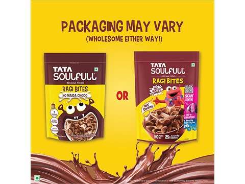 Tata Soulfull Ragi Bites No Maida Choco, 7 Grains, Protein Rich Breakfast Cereal, 170 g