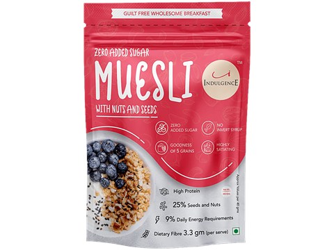 Indulgence Zero Added Sugar Muesli With Nuts & Seeds, 350 g