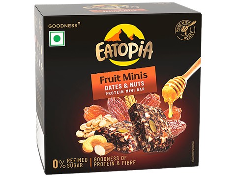 Eatopia Protein Bar - Fruit Minis, Dates & Nuts, 100 g
