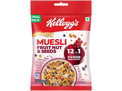 Kellogg's Fruit, Nut & Seeds Muesli 12 In 1 Power Breakfast, 75 g