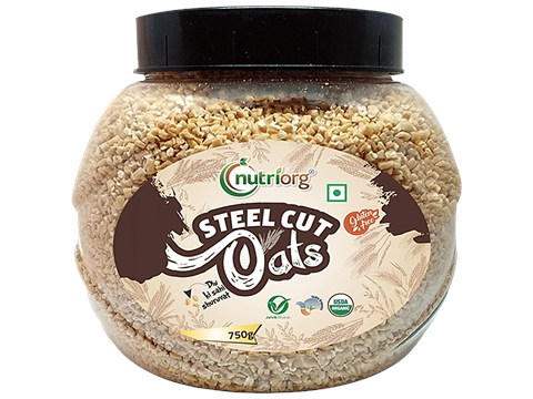 Nutriorg Certified Organic Steel Cut Oats, 750 g