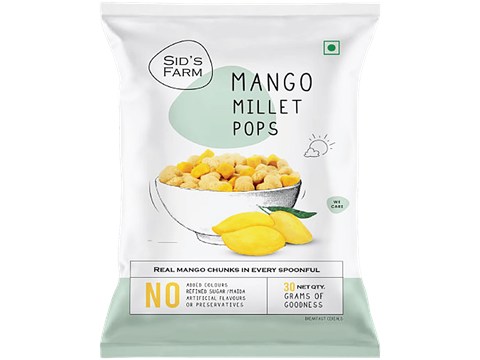 Sids Farm Mango Millet Pops, 30 g