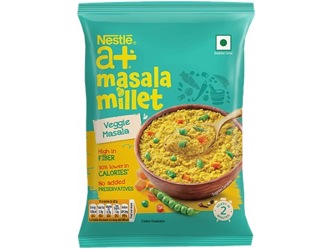 Nestle A+ Veggie Masala Millet, 40 g
