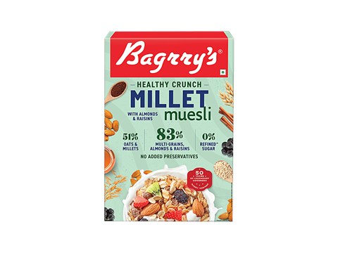 Bagrry's Healthy Crunch Millet Muesli, 500 g