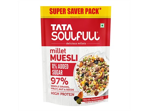 Tata Soulfull Millet Muesli Breakfast Cereal - 0% Added Sugar, 700 g