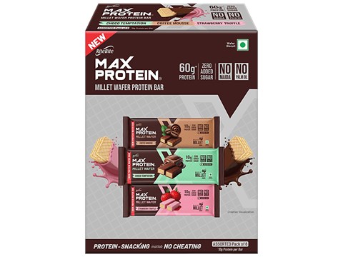 RiteBite Max Protein Millet Wafer Bar - Assorted Flavours, 40 g
