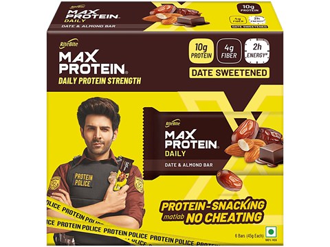 RiteBite Max Protein Max Protein Daily Date & Almond Protein Bar, 270 g