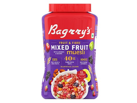 Bagrry's Fruit N Fibre Mixed Fruit Muesli - Multigrain, 1 kg