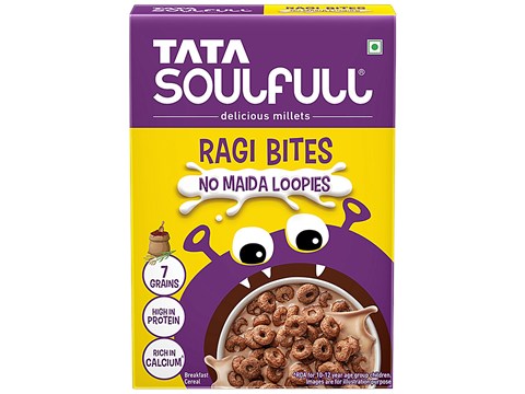 Tata Soulfull Multigrain Choco Loopies - Chocolate Flavour, High In Ragi, No Preservatives, 200 g