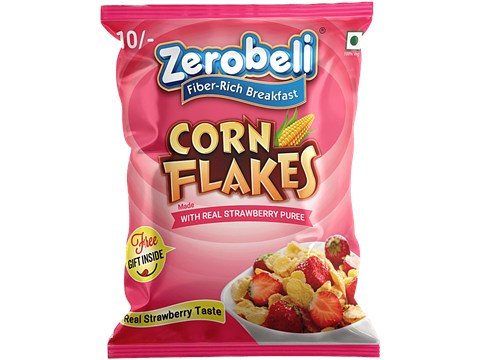 Zerobeli Strawberry Corn Flakes, 25 g