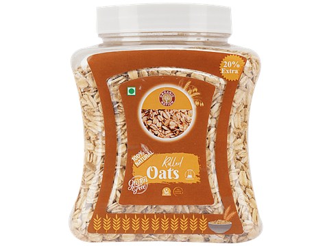 Organic Nation Rolled Oats - Natural, Promotes Weight Loss, Gluten-free, Healthy Breakfast, 600 g