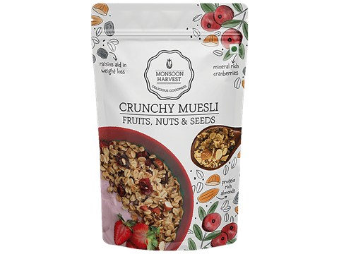 Monsoon Harvest Fruit Nuts & Seeds Crunchy Muesli, 200 g