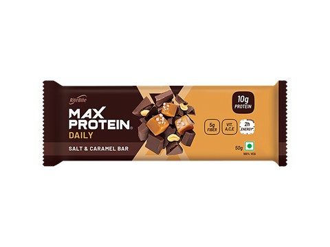 RiteBite Max Protein Max Daily Salt & Caramel 10 g Protein Bar, 50 g