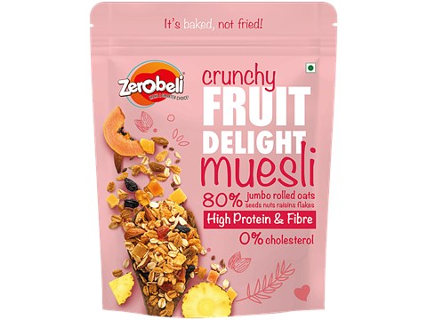 Zerobeli Crunchy Fruit Delight Muesli, 425 g