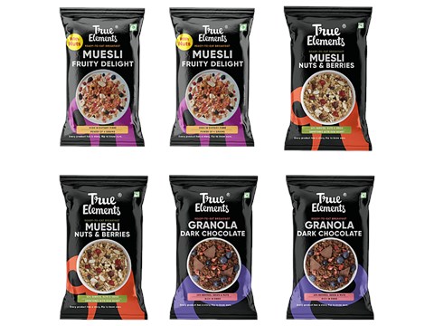 True Elements Muesli & Granola Breakfast Trial Pack - Assorted Flavours, 30 g