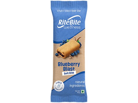 RiteBite Max Protein Max Protein Wellness Fruit Filled Blueberry Blast Fiber Bar, 40 g
