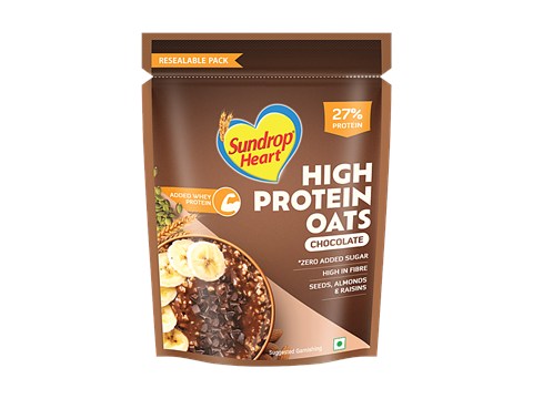 Sundrop Heart High Protein Oats - Chocolate, 500 g