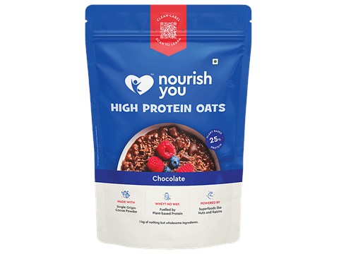Nourish you High Protein Chocolate Oats, 1 kg