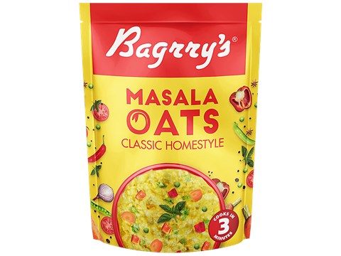 Bagrry's Masala Oats - Classic Homestyle, High In Fibre & Protein, Ready In 3 Minutes, 500 g