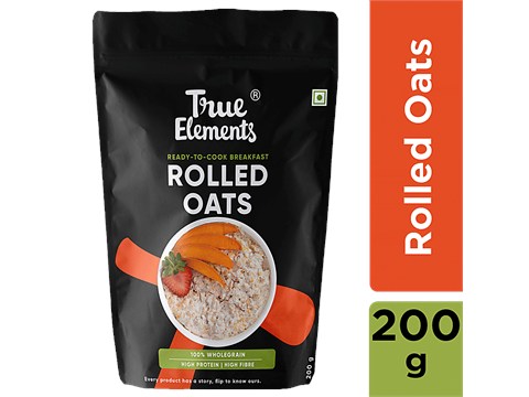 True Elements Rolled Oats, 200 g