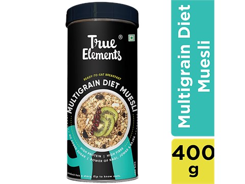 True Elements Multigrain Diet Muesli - Rich In Protein & Fibre, 400 g