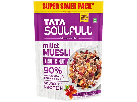 Tata Soulfull Fruit & Nut Millet Muesli Breakfast Cereal, 700 g