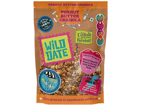 Wild Date Peanut Butter Granola - Gluten-Free, No Refined Sugar Added, 250 g