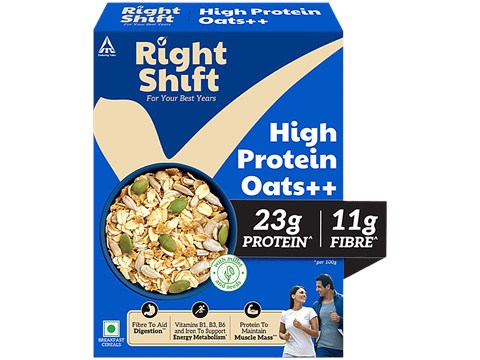 Right Shift High Protein Oats++ - With Millets & Seeds, 23 g Protein, 11 g Fibre, 240 g